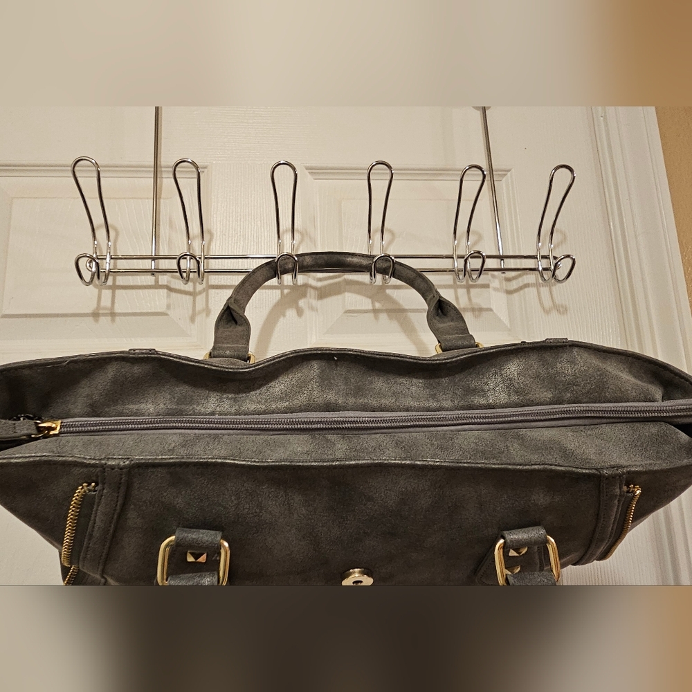 EUC Gray Women's Handbag - Faux Leather - Picture 14 of 15